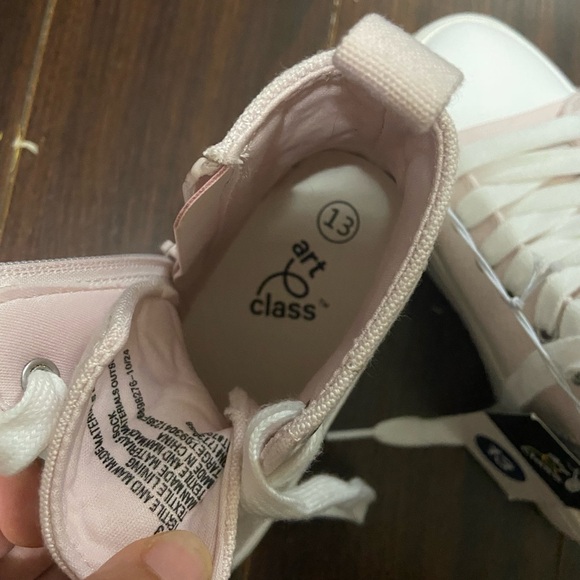 NEW Art Class Blush Blakely Hightop Sneakers Girls Tennis Shoes Size 13 - Picture 7 of 13